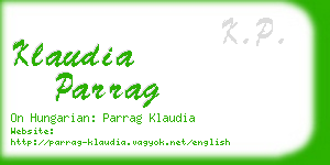 klaudia parrag business card